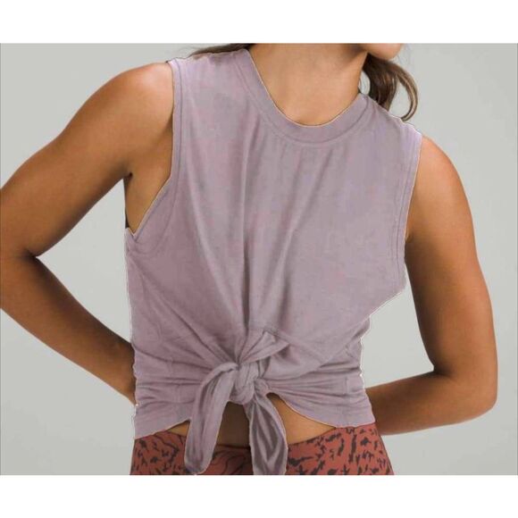 LULULEMON ATHLETICA Tie-Front Yoga Tank Top Size 6 - Picture 1 of 5